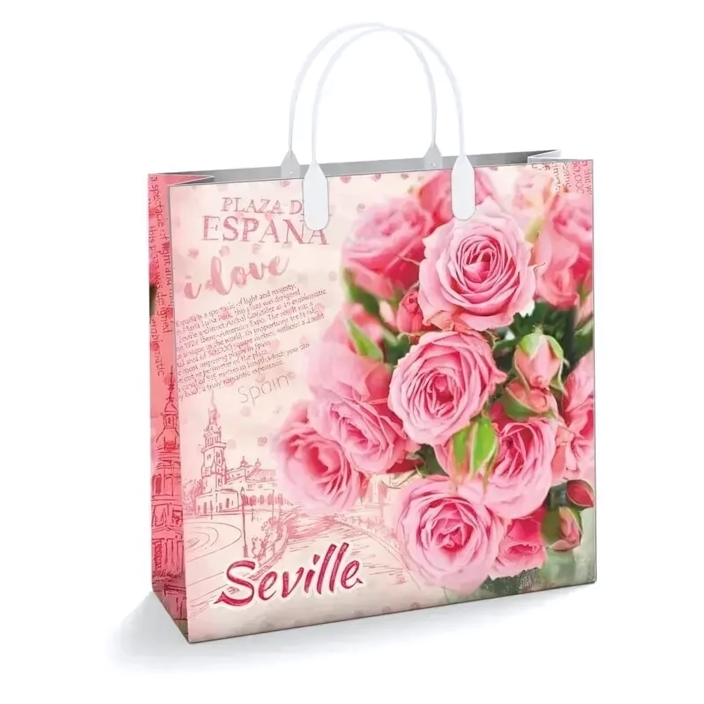 Пакет подарочный 30+10см Из мягкого пластика(Севилья) Интерпак (х1)
