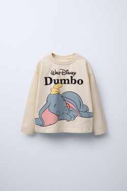 ZARA ЛОНГСЛИВ С ПРИНТОМ © DISNEY, ЦВЕТ СЛИВОЧНОГО МАСЛА