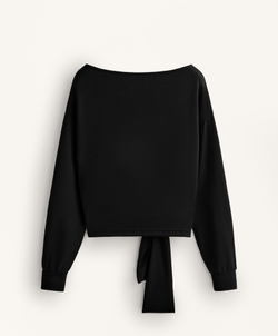 Oysho Мягкая толстовка с узлом, черный