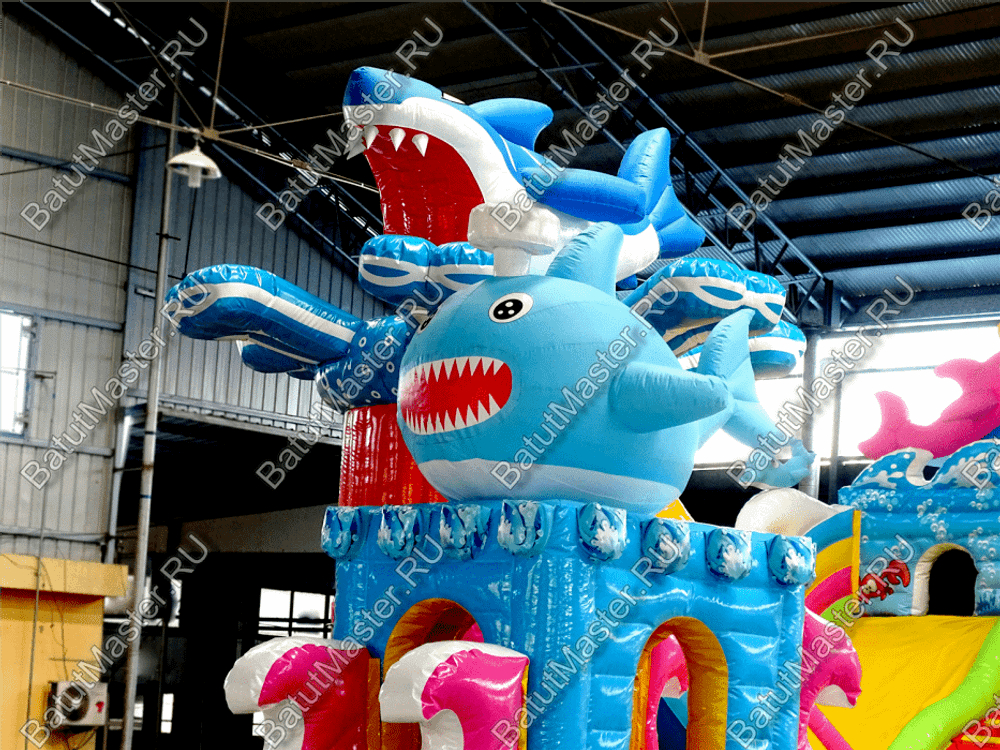 Коммерческий надувной батут "На морском дне" 18*9*7 м