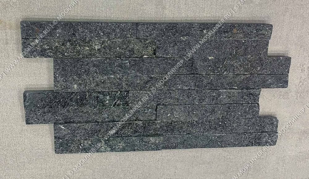 Натуральный камень Кварцит черный Pharaon 360x100x6-13 Лайт