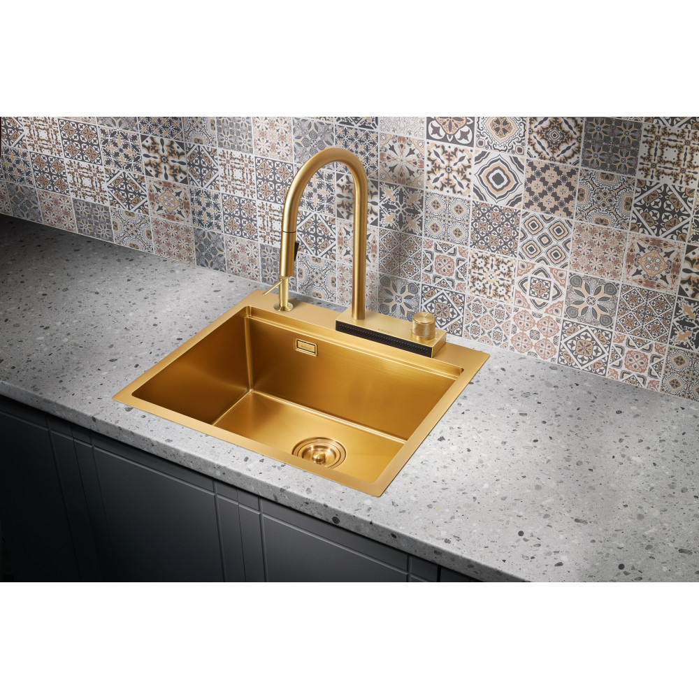 Мойка для кухни Milacio Denia 57 Steel MC.77408 золото