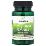 Swanson, экстракт базилика священного, стандартизованный, 400 мг, 60 растительных капсул