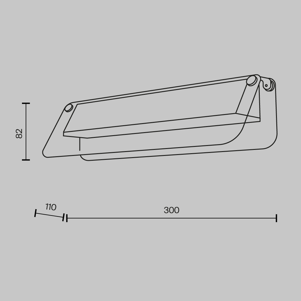 Настенный светодиодный светильник Maytoni Flat MOD296WL-L6BS3K