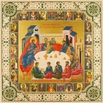 Икона "Тайная Вечеря", рама 28х28, в коробке