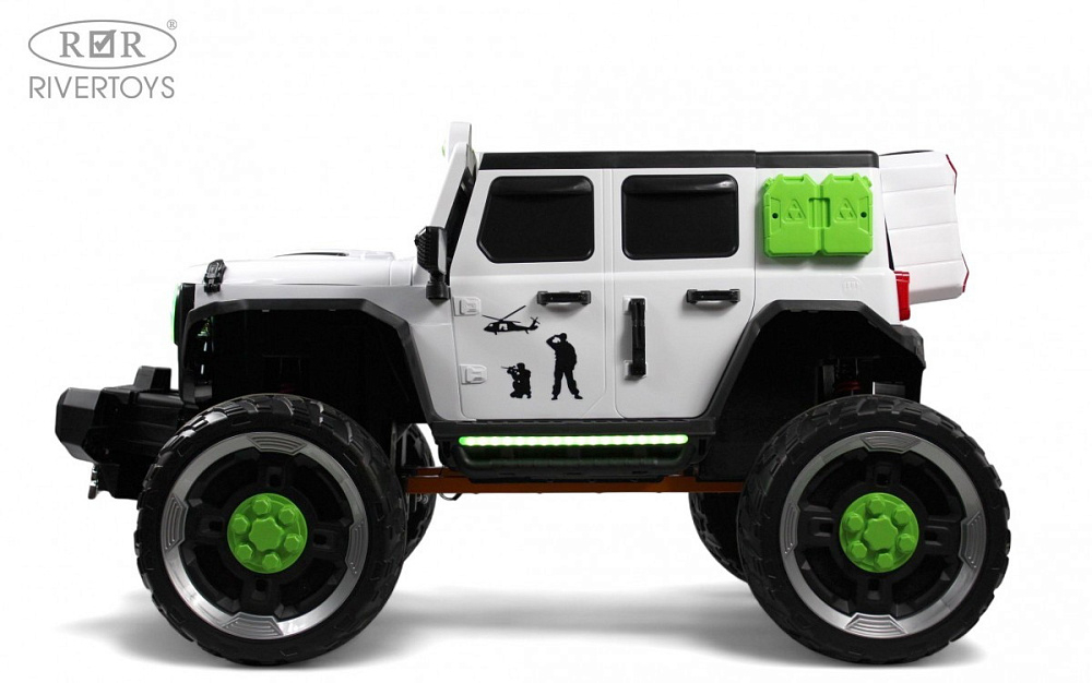 Детский электромобиль RiverToys М003БХ белый