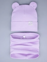 Шапка детская с ушками осенняя и снуд