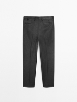 Massimo Dutti Брюки из шерстяной смеси, серый