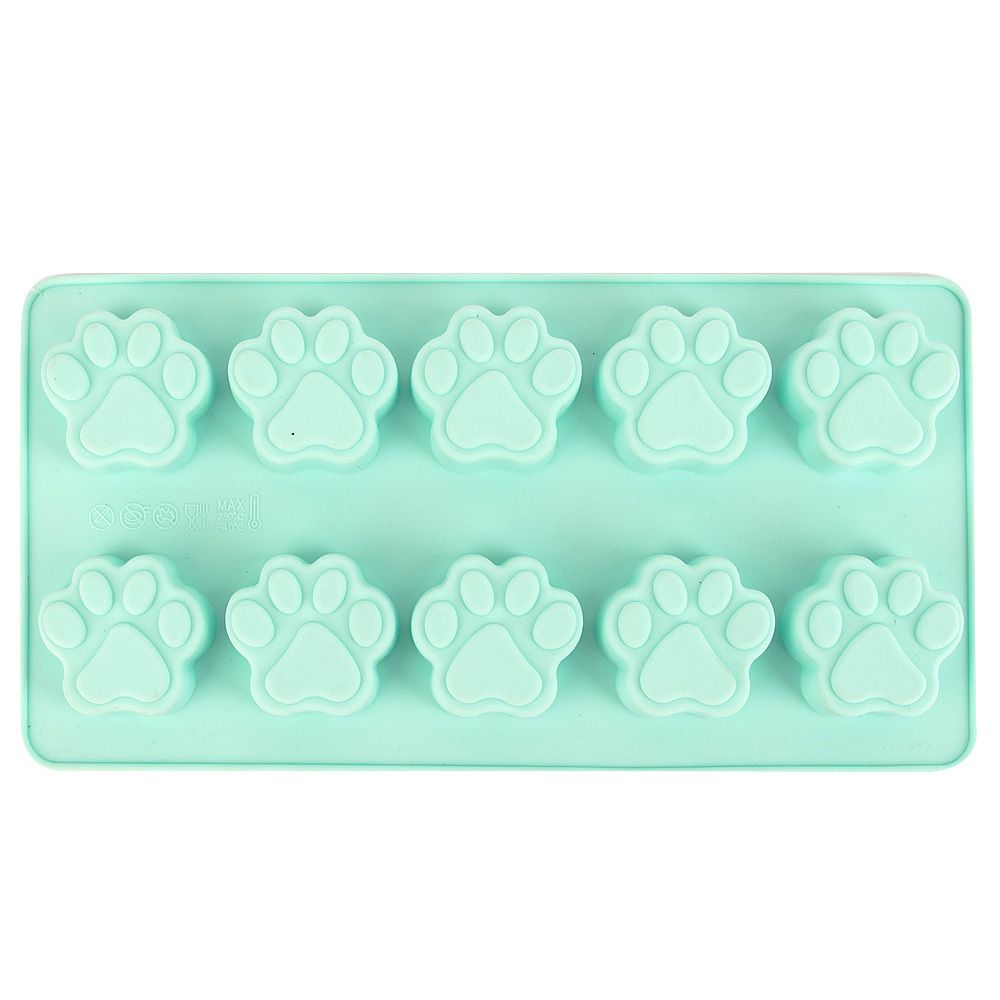 Форма для льда и шоколада "Лапки" 21,5х11х1,6см (силикон) (без упаковки)