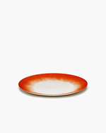 Набор обеденных тарелок De Off White/Red, 24 см (2 шт.)