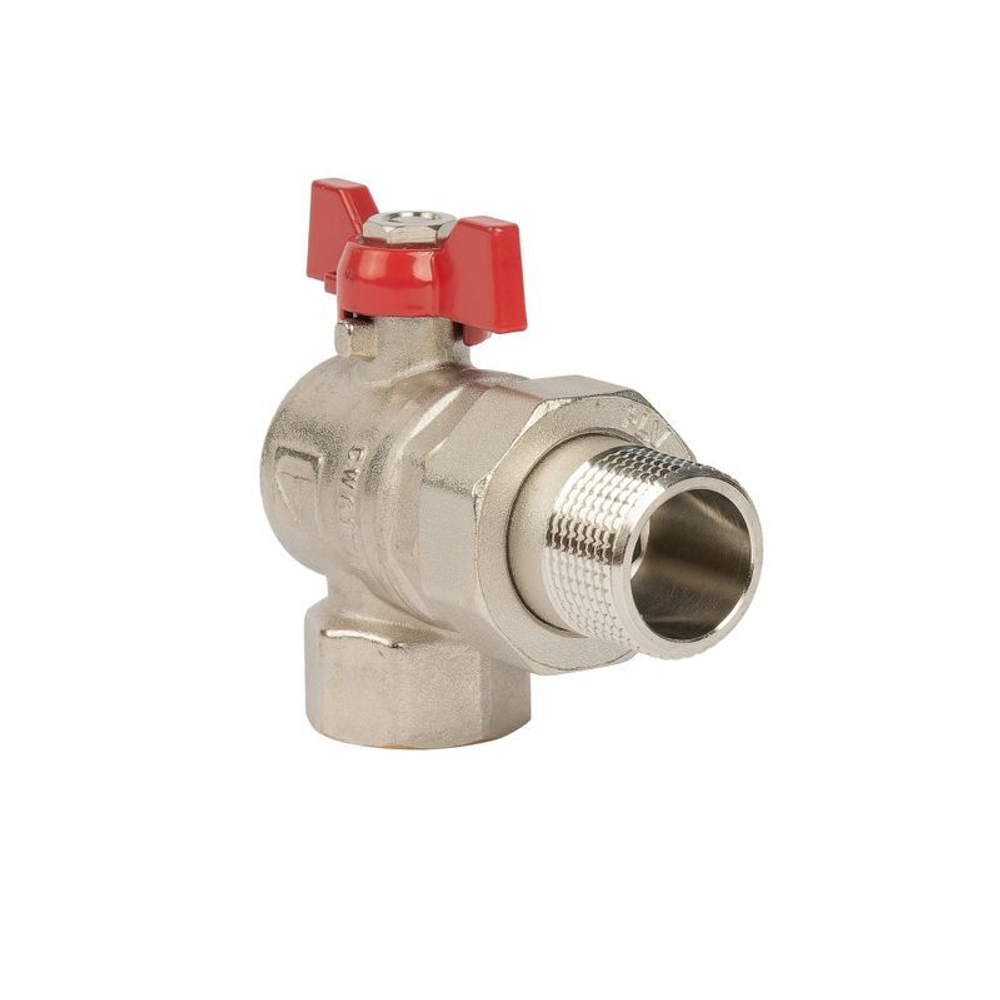 Кран шаровый со сгоном угловой 3/4" бабочка HLV