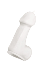 Белая свеча в форме пениса - 47 гр. (Цвет: белый)