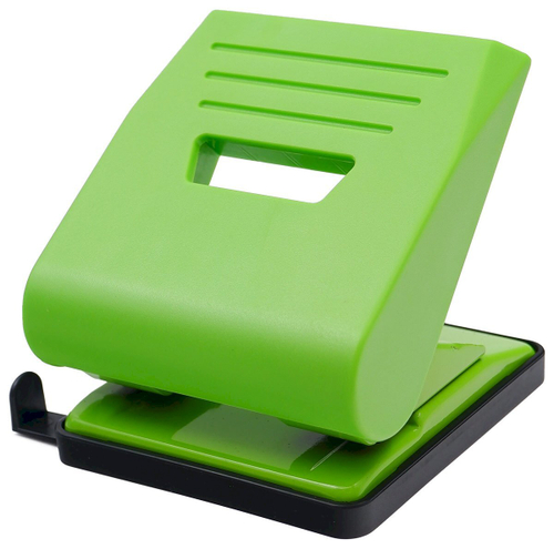 Дырокол  Workmate, 30 листов, металлический, с выдвижной линейкой, зеленый