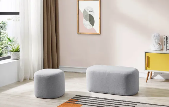 Банкетка Midnight Light 80 см светло-серая | Купить в Hallberg.ru