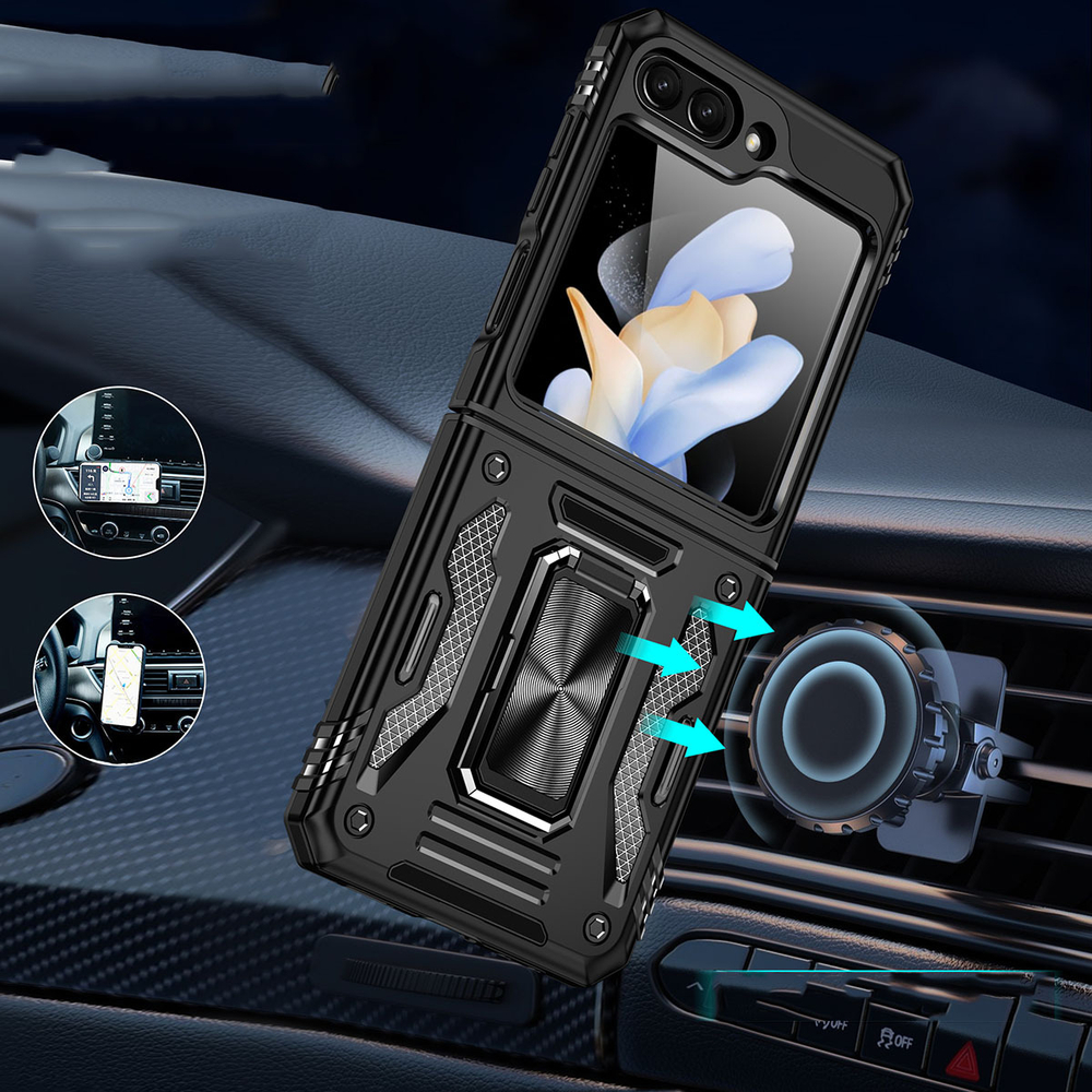Чехол Safe Case с кольцом и защитой камеры для Samsung Galaxy Z Flip 6