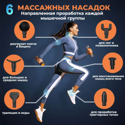 Перкуссионный массажер ударный вибрационный пистолет для тела для массажа шеи и плеч, ног, икр, ягодиц