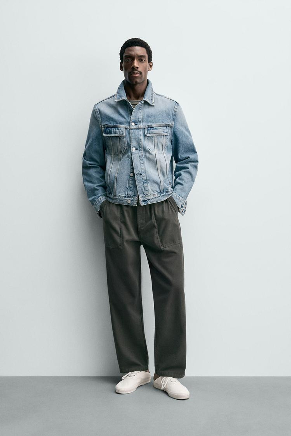 ZARA БРЮКИ RELAXED FIT С ХЛЯСТИКАМИ, КОРИЧНЕВЫЙ