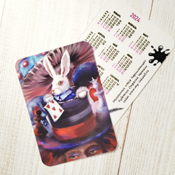 Календарик "Белый кролик и Шляпник" 2024