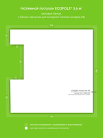 Натяжные потолки 3.6 м2, 5.7 м2