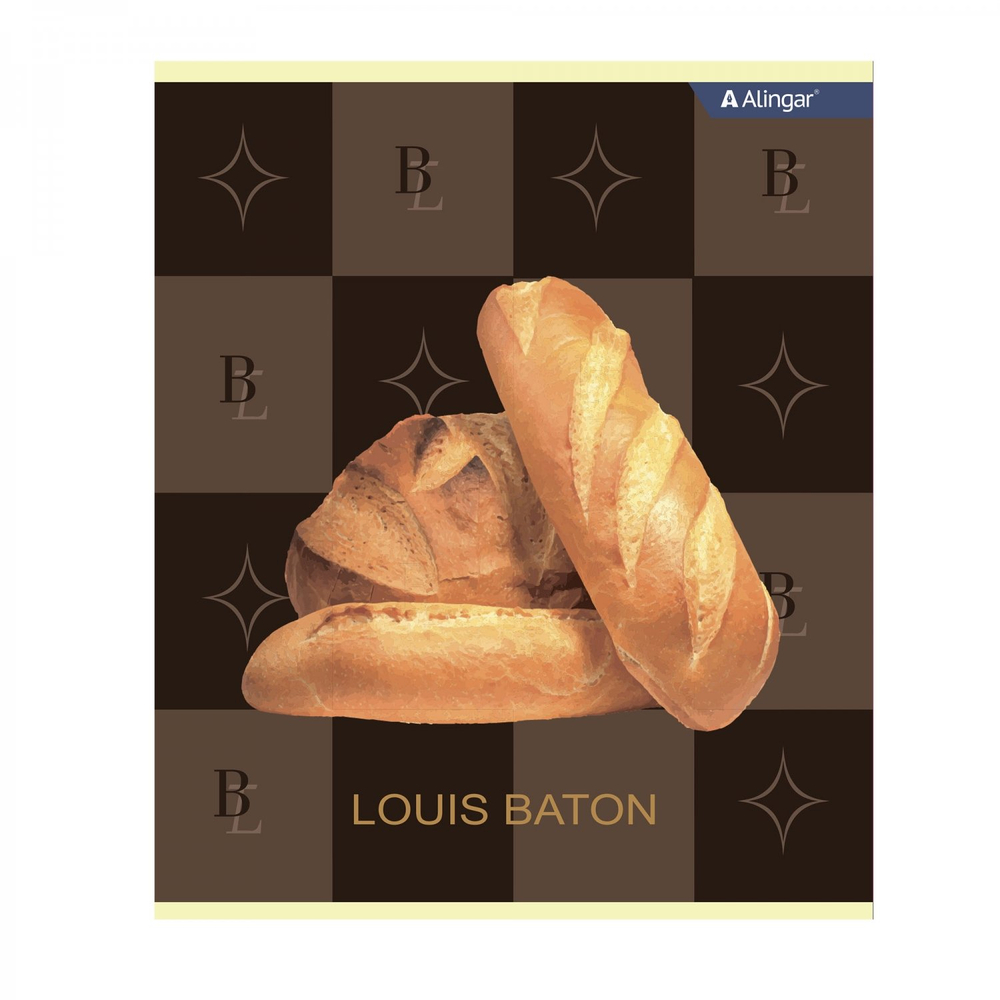 Тетрадь 48л., А5, клетка, Alingar "Enjoy every moment", скрепка, мелованный картон (стандарт), блок офсет, 4 дизайна в пленке т/у