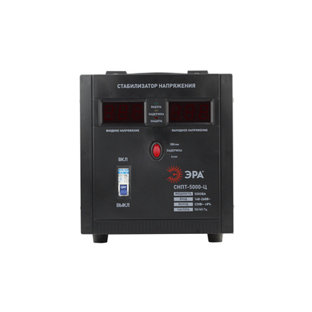 СНПТ-5000-Ц ЭРА Стабилизатор напряжения переносной, ц.д., 140-260В/220/В, 5000ВА