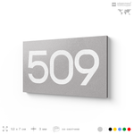 Номер на дверь 509, табличка на дверь для офиса, квартиры, кабинета, аудитории, склада, серая 120х70 мм, Айдентика Технолоджи