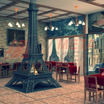 Уличный камин Париж