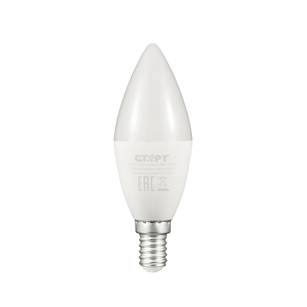 Лампа светодиодная LED Старт ECO Свеча, E14, 10 Вт, 4000 K, холодный свет
