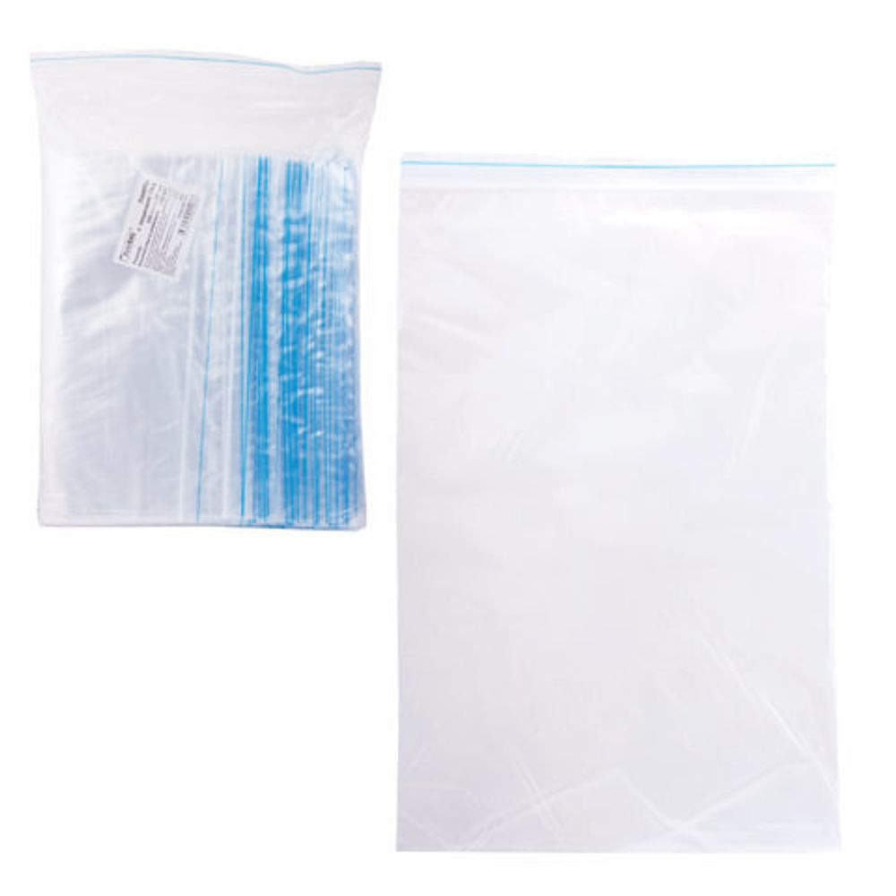 Пакеты с замком (гриппер), комплект 100 шт., 200х300 мм, ПВД, 35 мкм, PEZ015P