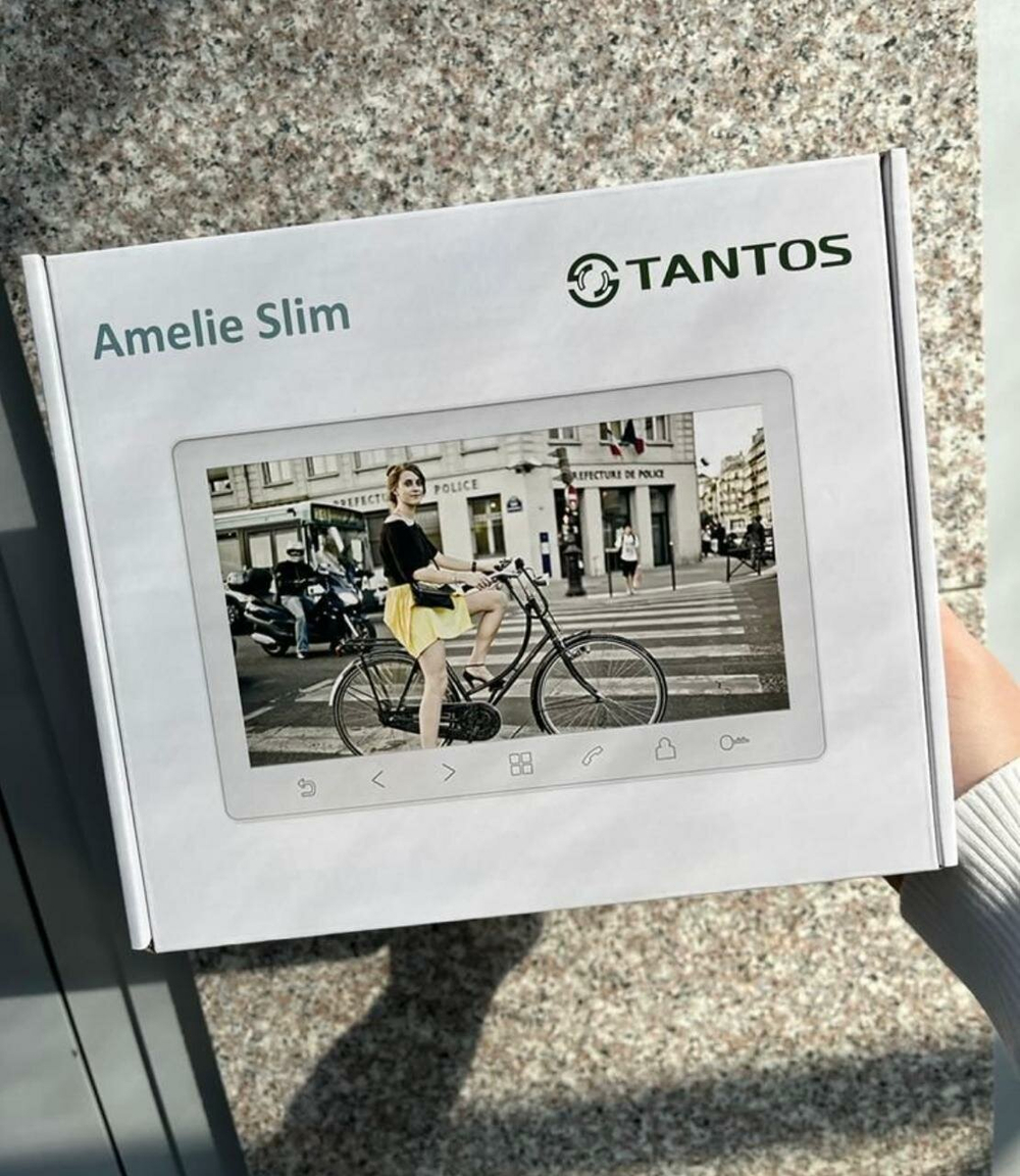 Монитор видеодомофона Amelie Slim (White) HD SE