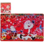 Салфетка на стол 41*26см в наборе 6+6шт «Веселый Дед Мороз»