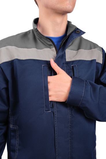 Куртка "Байкит" т.синий/серый