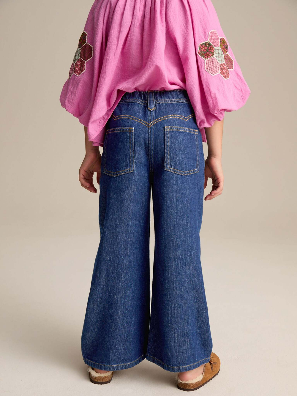 Джинсы широкие для девочки Next E29-127, Синий