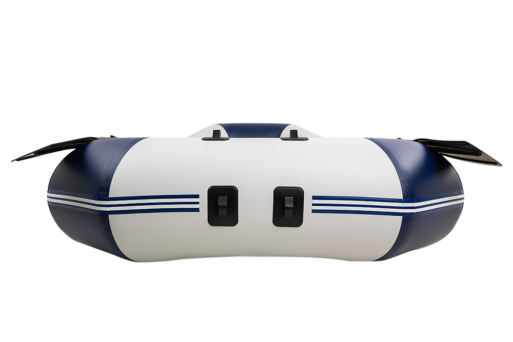 YACHTMAN-260 МНД НАДУВНОЕ ДНО (Яхтман) белый-синий (лодка ПВХ с усилением)