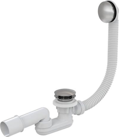 Сифон A507KM для ванны комплект click/clak с заниженным сифоном металл/металл