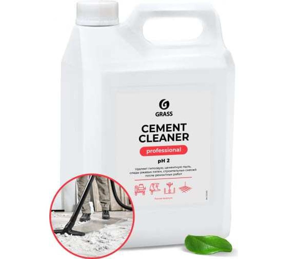 Моющее средство для уборки после ремонта Cement Cleaner GRASS Грасс 5 литров очиститель от цемента
