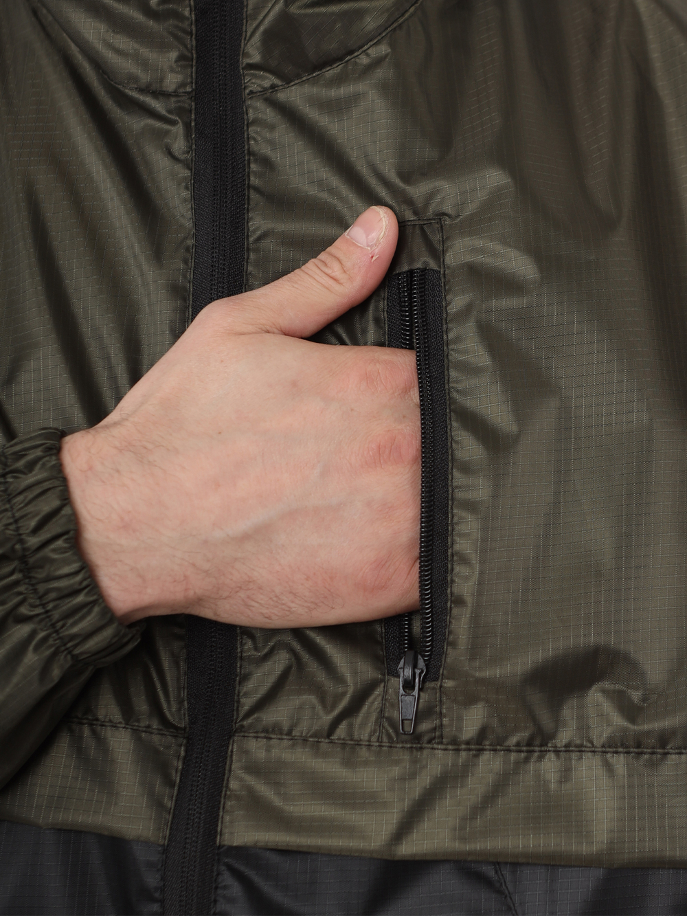 Спортивный костюм Prival Ветровлагозащитный, мужской, чёрный+хаки