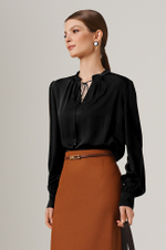 23100 Блузка женская (черный)