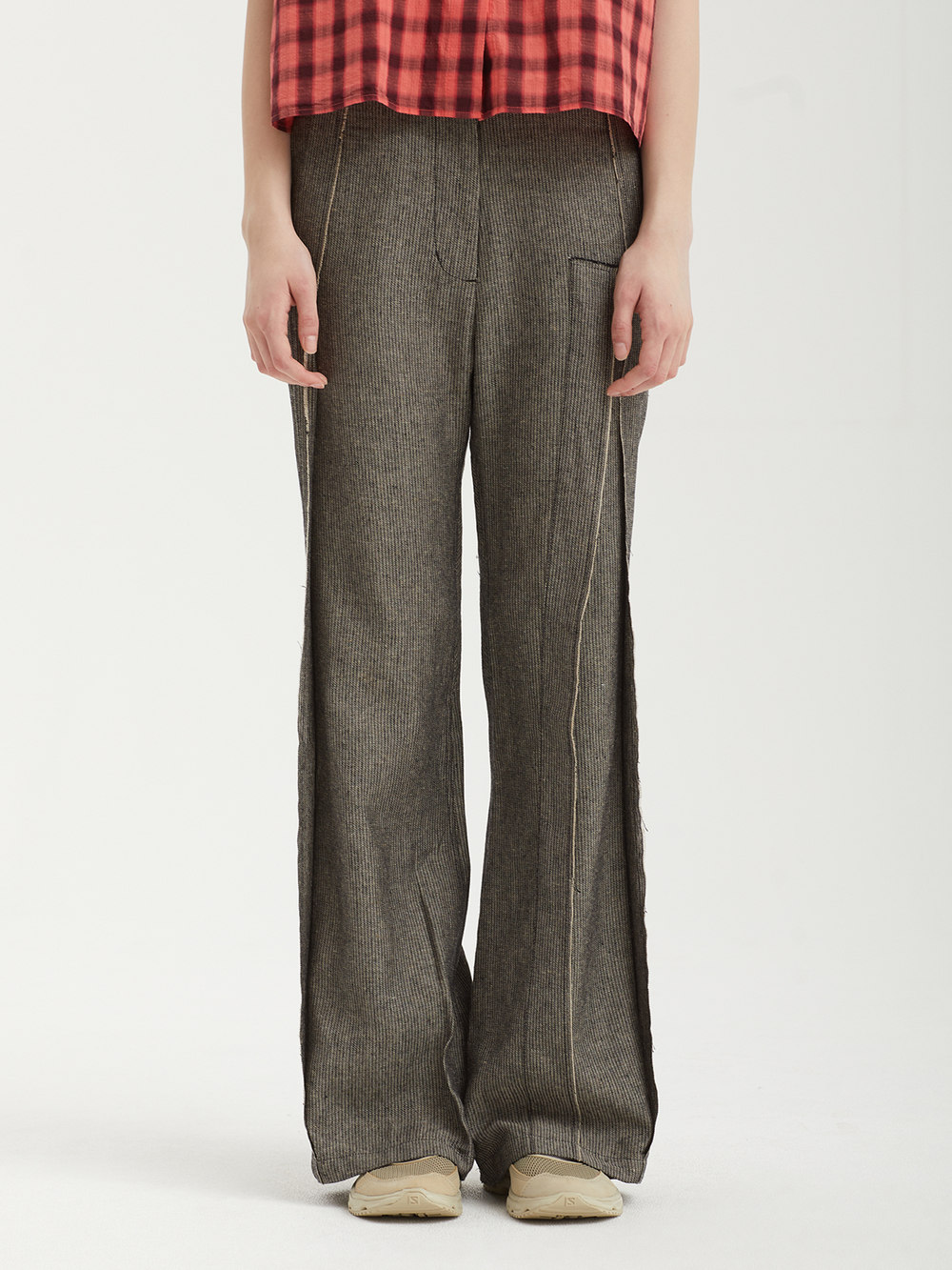 Женские Брюки Linen Panelled Raw-cut