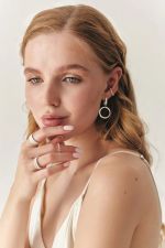 Серьги Круги подвижные