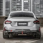 Карбоновый диффузор со стоп-сигналом для BMW 2 серии G42 2021-2024 БМВ обвес