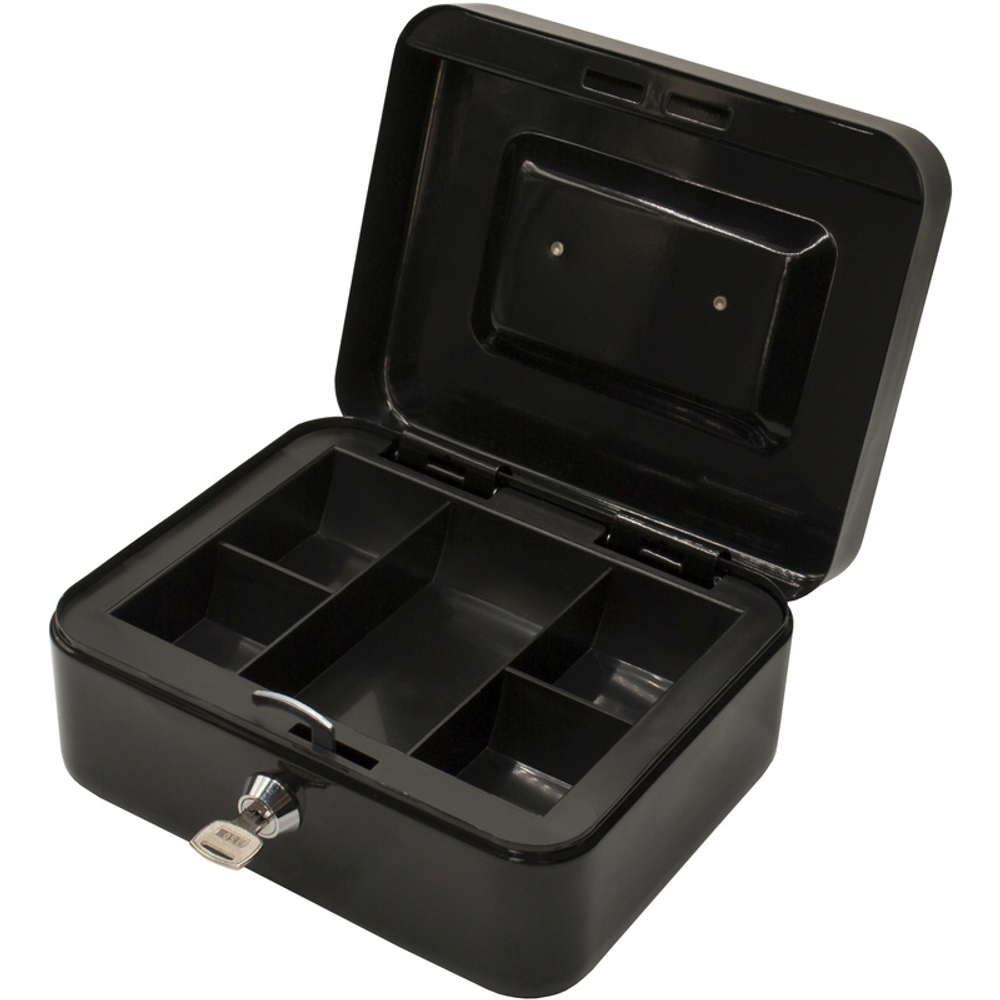 Ящик для денег Silwerhof, 90х200х160 мм, 0,917 кг, сталь, черный