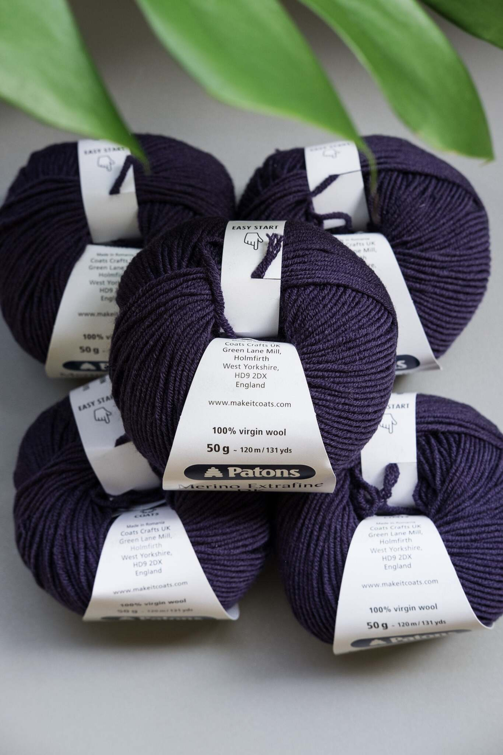 -60% Merino Extrafine DK 5x50g — eggplant