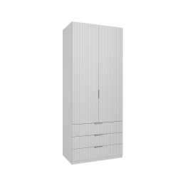 Шкаф для одежды 2 дверный, стеллаж Париж, белый