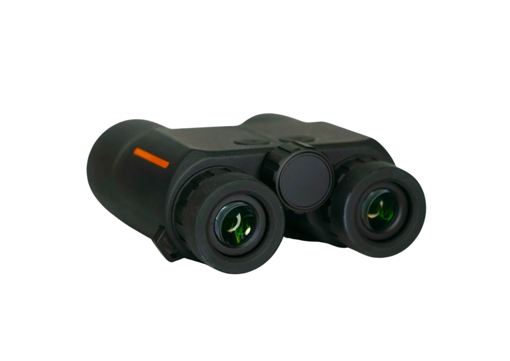 Бинокль Eyeskey 10x42 с дальномером, вид с объективов, черный