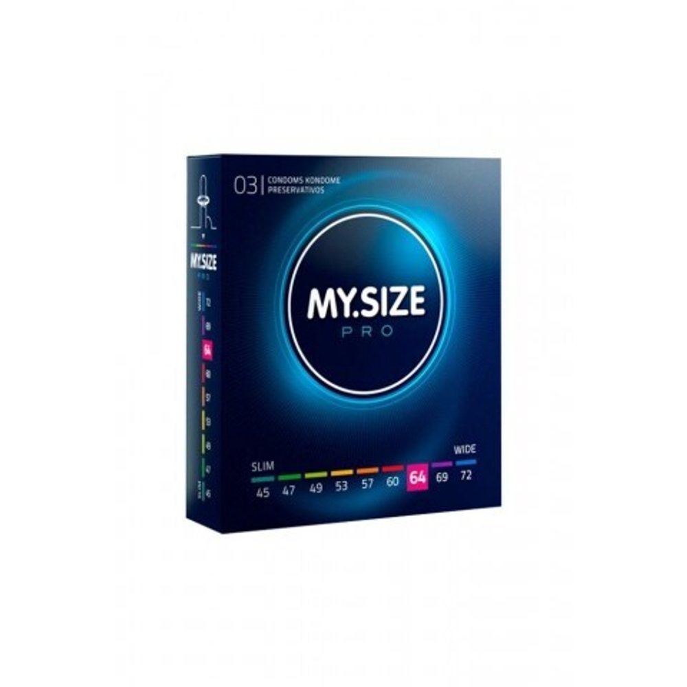 Презервативы MY.SIZE PRO 64, 3 шт. (22,3 × 6,4 см)