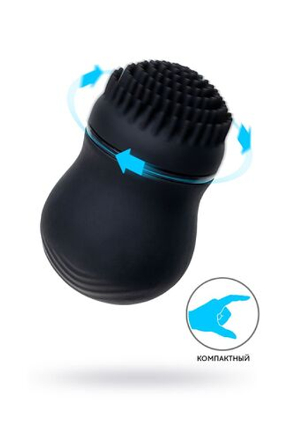 Черный стимулятор клитора PPP CURU-CURU BRUSH ROTER (Цвет: черный)