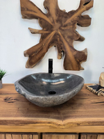 Раковина из речного камня RS-65902 55х45х16 из натурального камня