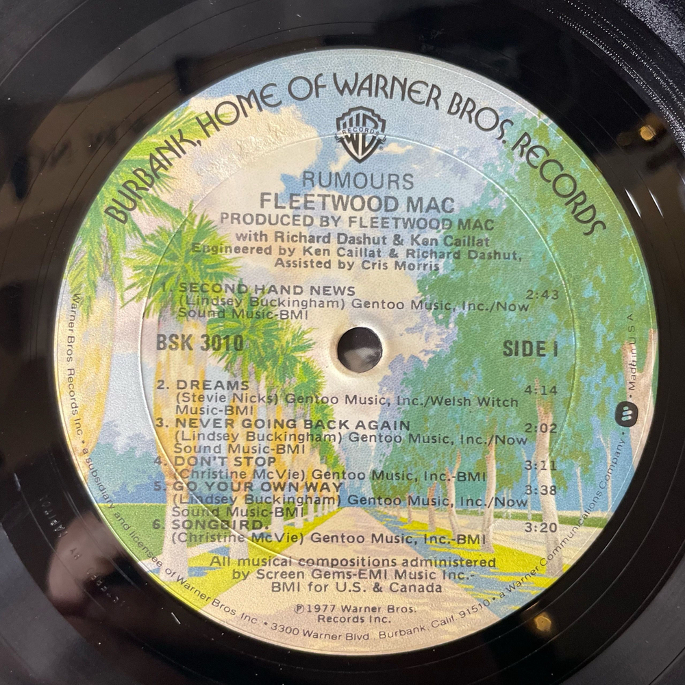 Винтажная виниловая пластинка LP Fleetwood Mac Rumours (США 1977)