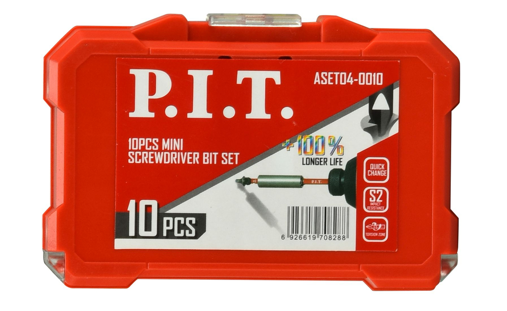 Набор бит P.I.T. 10 шт (ASET04-0010) ASET04-0010